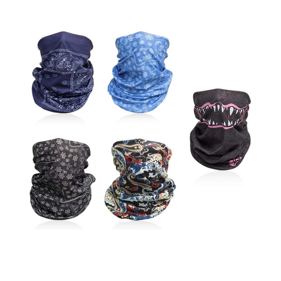 5 pcs face mask/gaiter